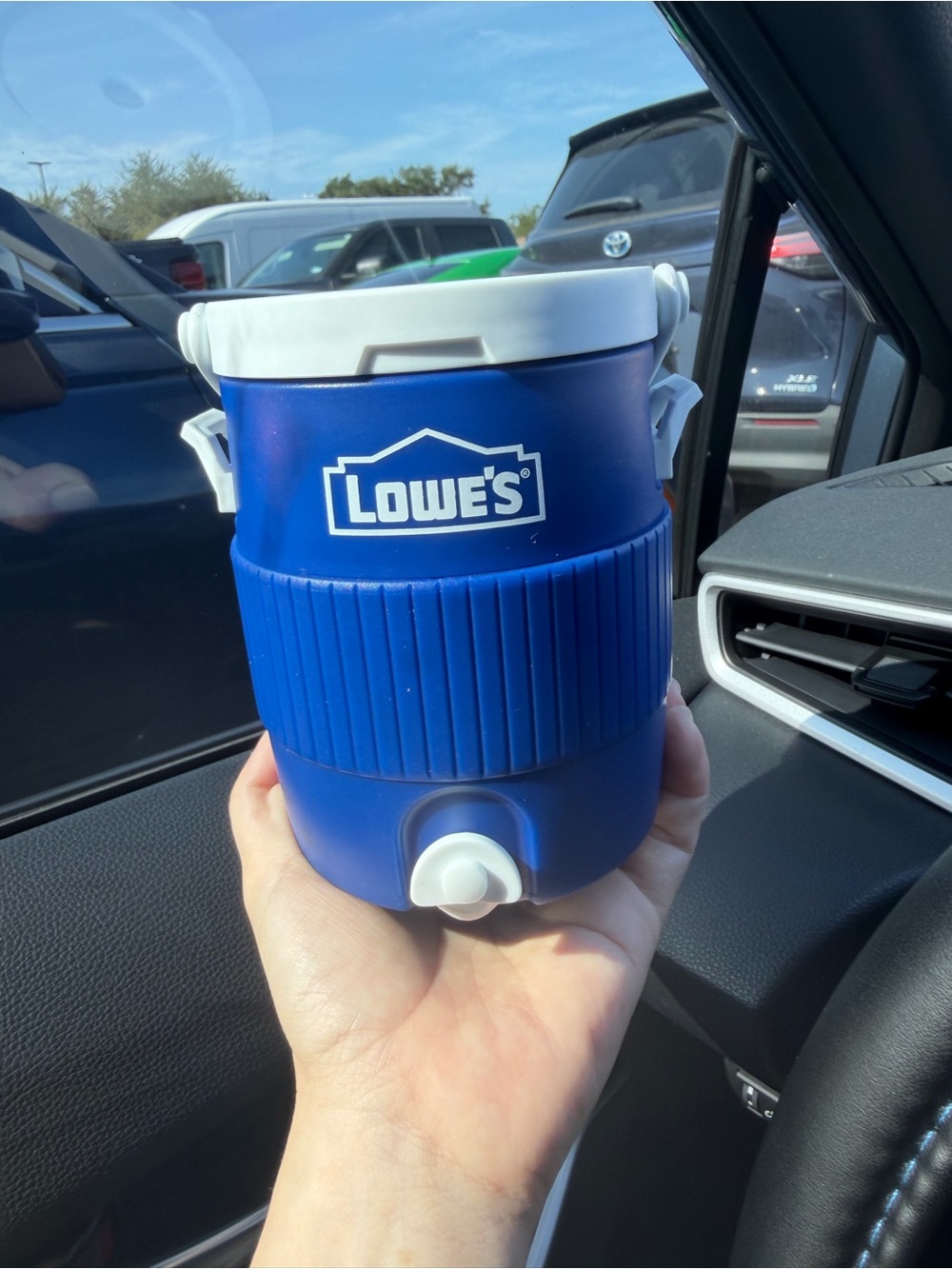 Lowes Mini Cooler Thermos Shape With Straw & Handle My Rewards Member Exclusive